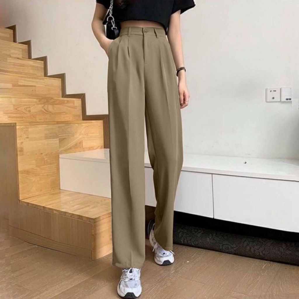 PLUS SIZE BOOTCUT WOMEN SLACK PANTS / SELUAR SLEK WANITA OFFICE WORK PANTS  / POLYBLEND STRETCHABLE SLEK EF-3939