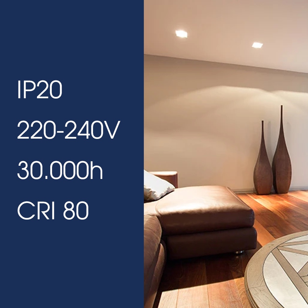 Philips Square LED ceiling light set DN027B G3 LED6/ LED9/ LED12