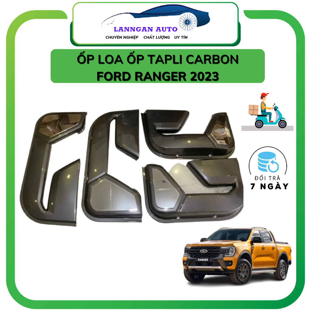 Ford Ranger 2023 Door tapli Driver Cover, High Quality ABS carbon Plastic