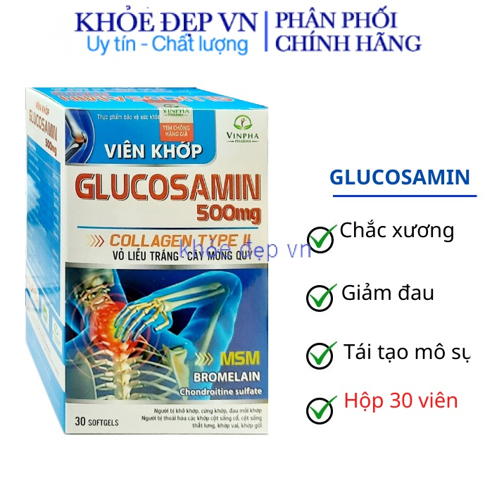 Glucosamin Joint Tablets 500mg Strong Bones, Prevent Osteoarthritis