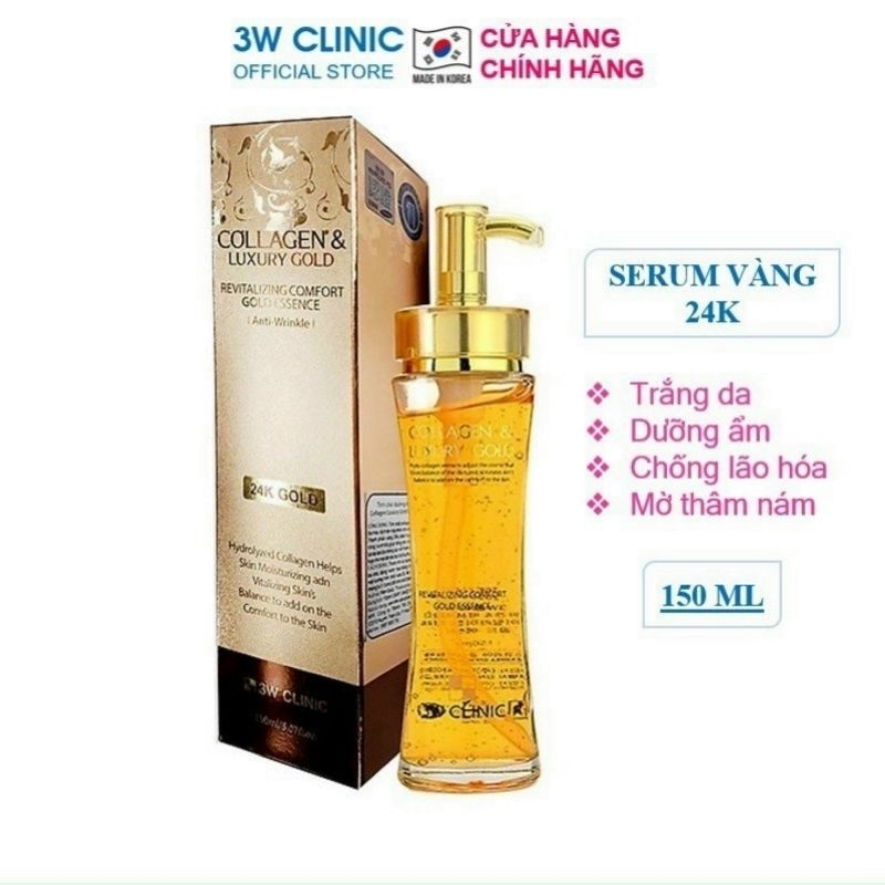 3w CLINIC Premium Collagen & Luxury Gold Serum Korean Standard | Shopee ...