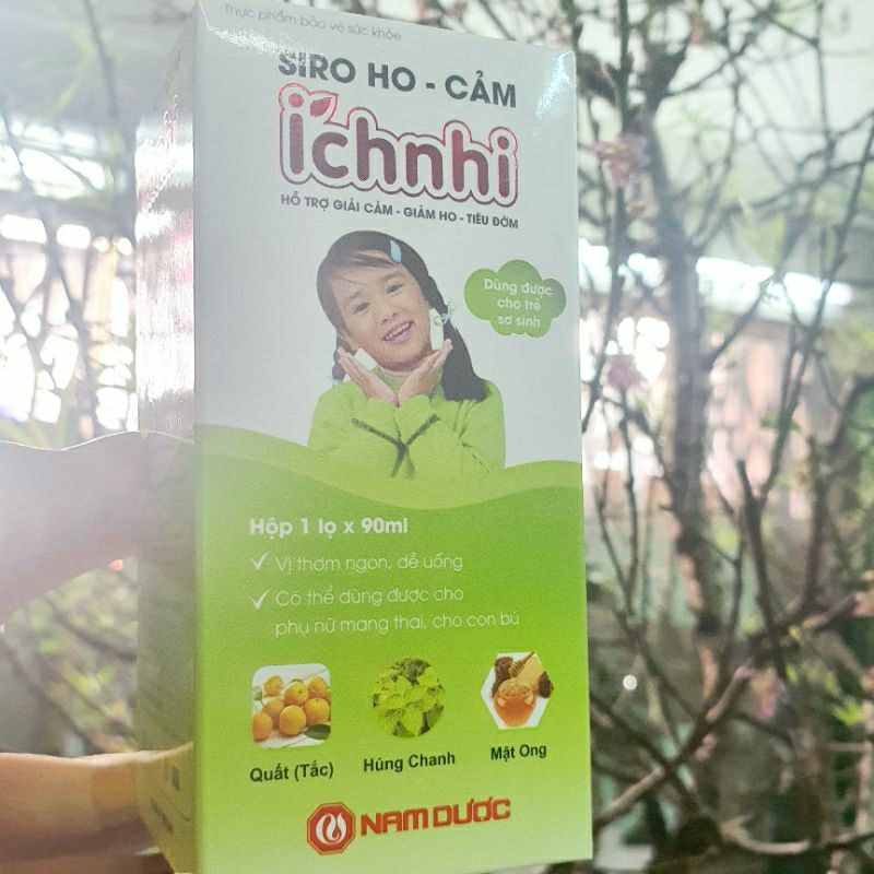 Ich Nhi Syrup Supports Cold, Cough Reduction, Runny Nose, Sputum