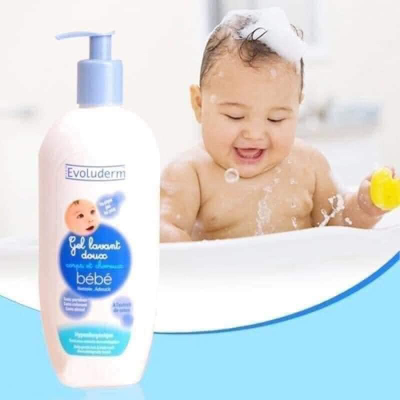 Evoluderm French Baby Shower Gel 500ml Safe And Gentle For A Long Time
