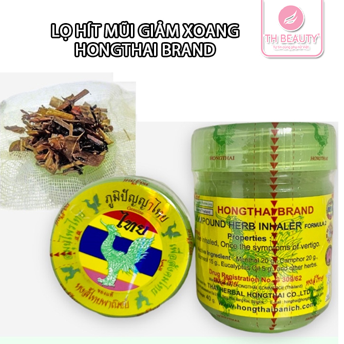 Hong Thai Inalatori, Hongthai Brand Inalanti, Bottiglia Verde - 12 X 40 G (Confezione Da 12 Pezzi