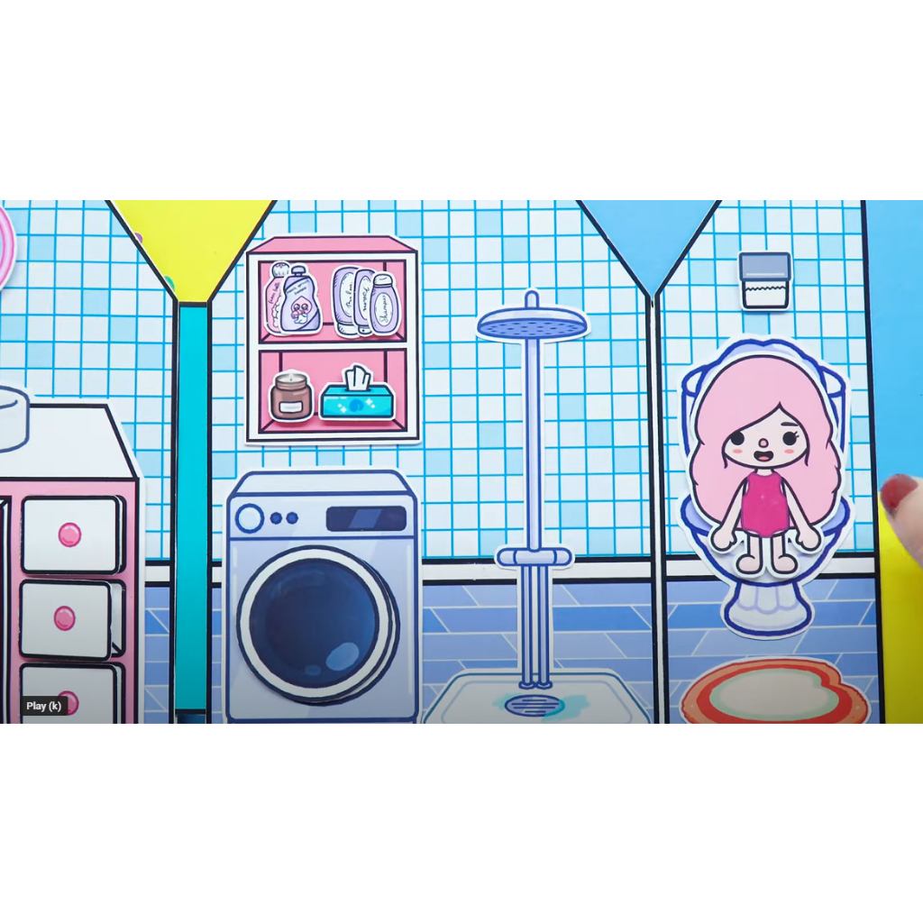 Toca Life World Quiet Book Pink Toca House Paper Doll Candyhouse Paper Shopee Singapore 5180