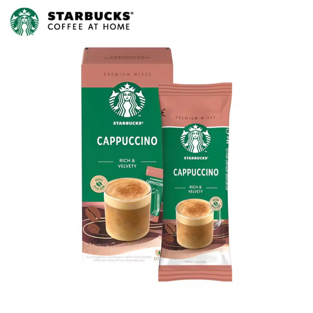 Starbucks Cappuccino Premium Instant Coffee (Box Of 4 Packs x 14g