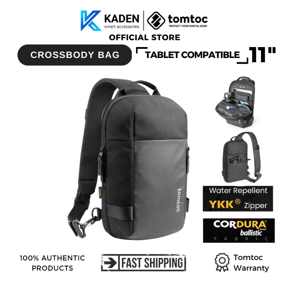 Tomtoc RFID Anti-Diefstal Crossbody Tas - Veilige Reis Organizer Voor 4-6 Paspoorten, Telefoon & Osmo Pocket 3