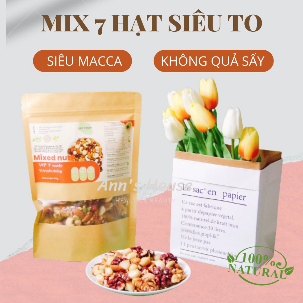 500gr Granola mix 7 types of super macadamia diet 100% seeds, no dried ...