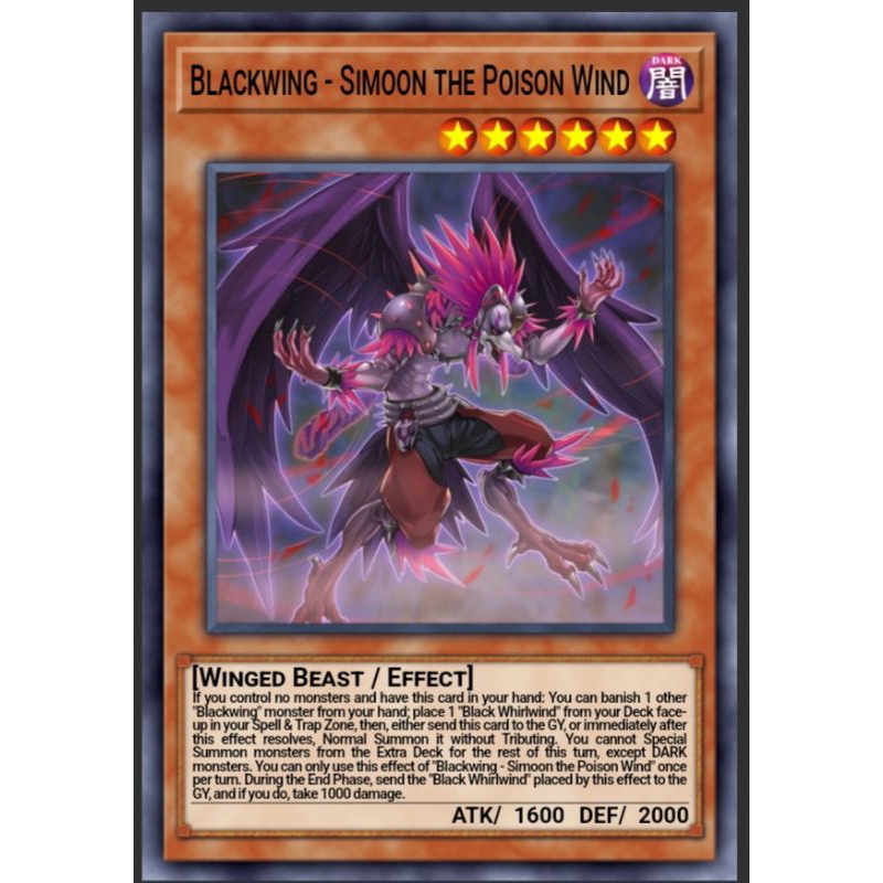 Yugioh Blackwing Card Simoon the Poison Wind RC04JP013 Shopee