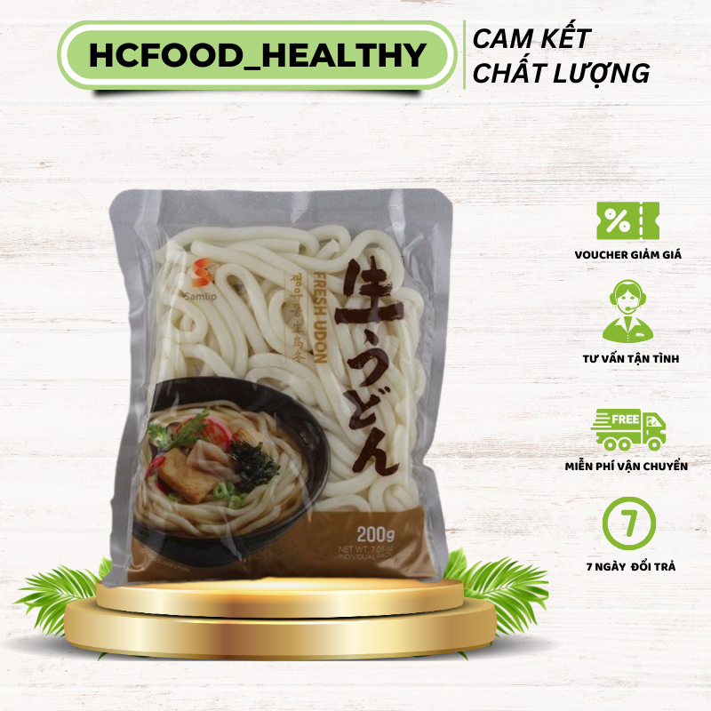 Korean Udon Fresh Noodles Thick Noodles, Simple Processing (200g