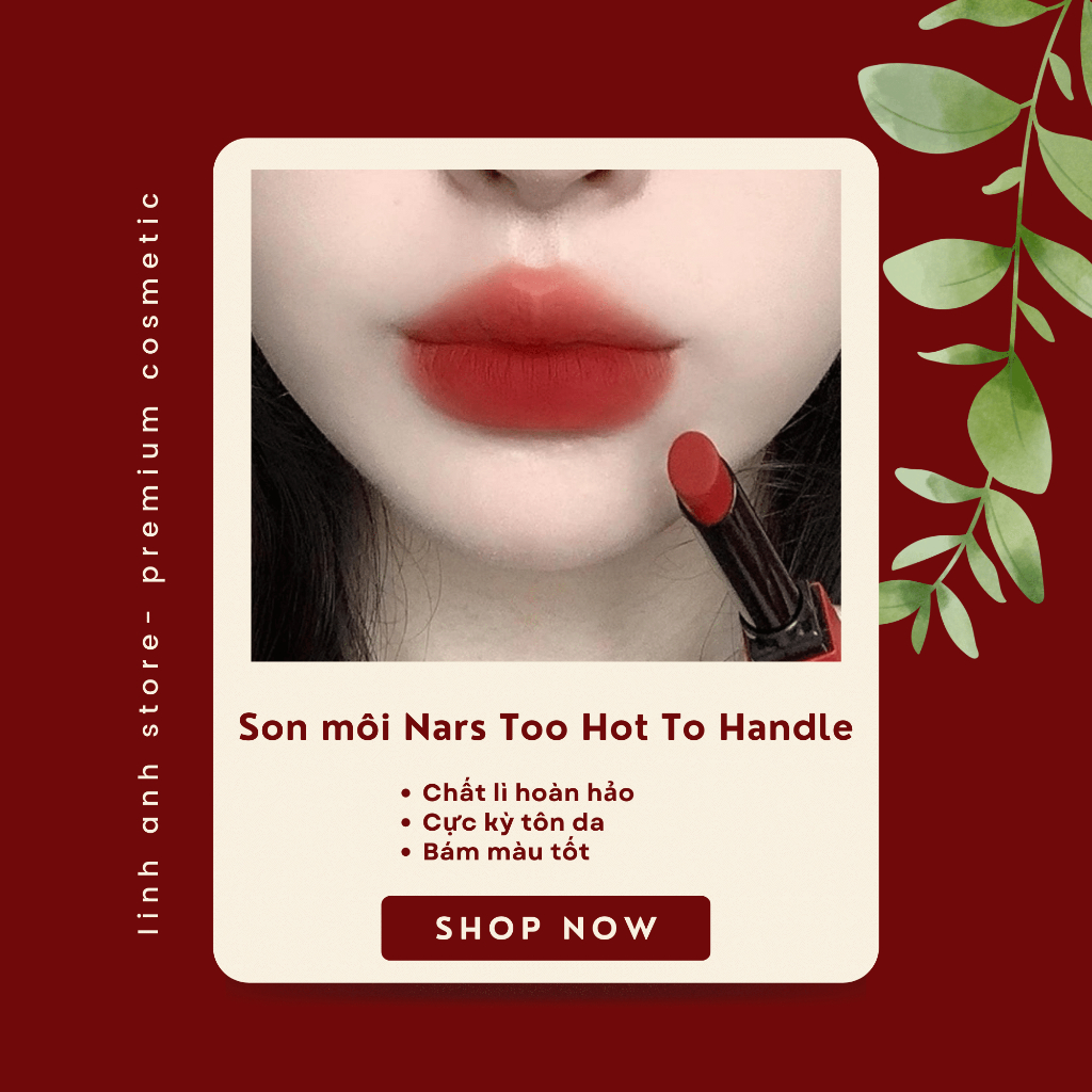 Nars Powermatte Lipstick 1.6g 133 Too Hot To Hold - Burnt Orange Red