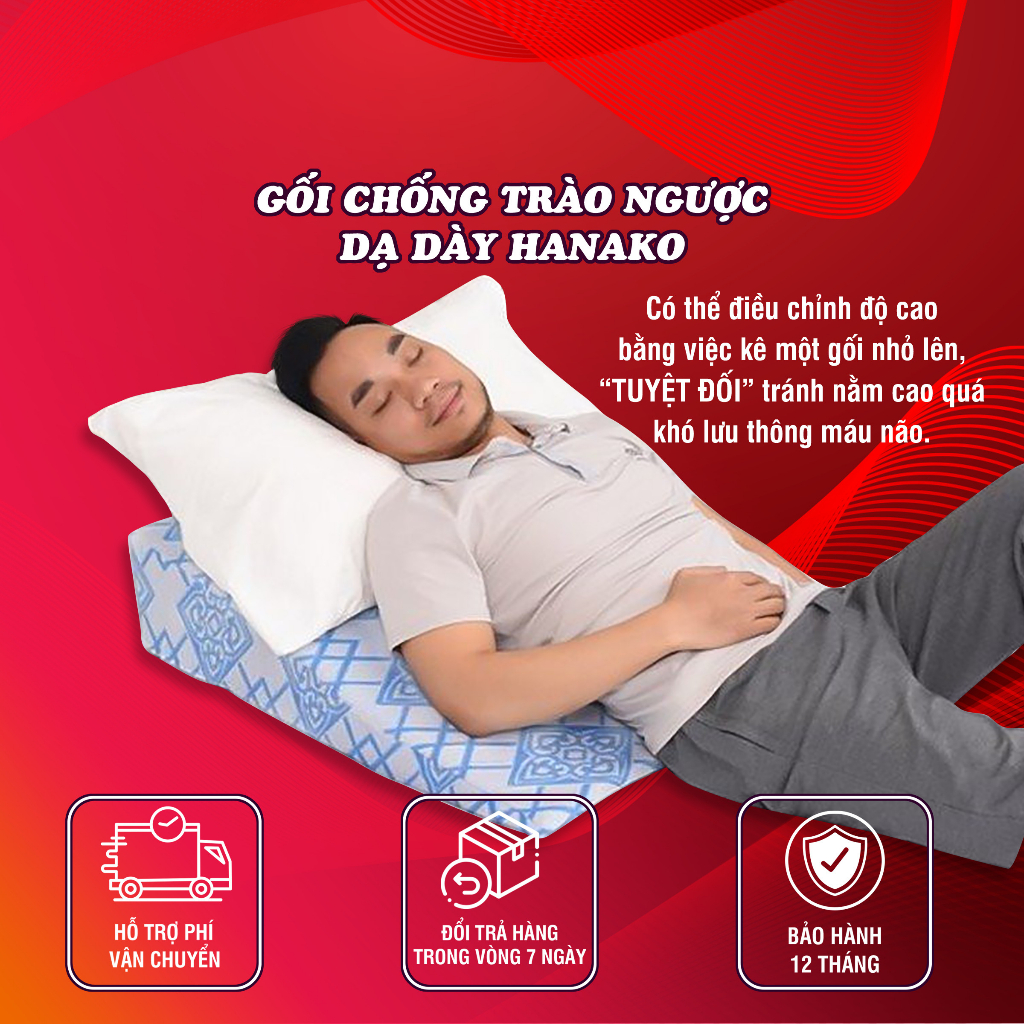 Hanak Adults Stomach Reflux Pillows, Completely Reduce Cough, Itchy