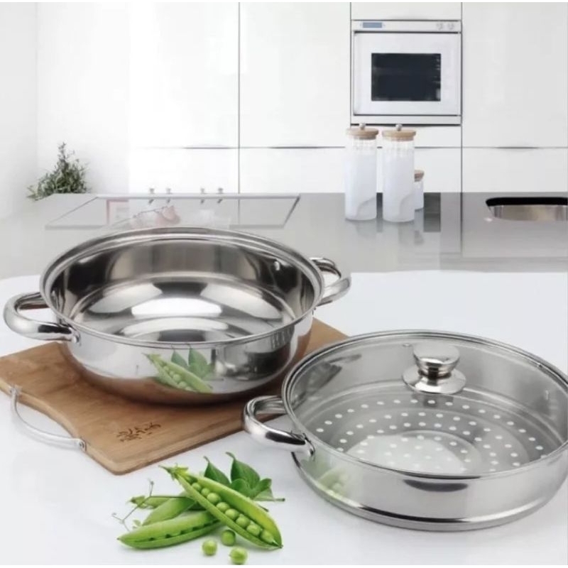 2storey Stainless Steel Steamer Can Be Used Induction Hob, gas Stove