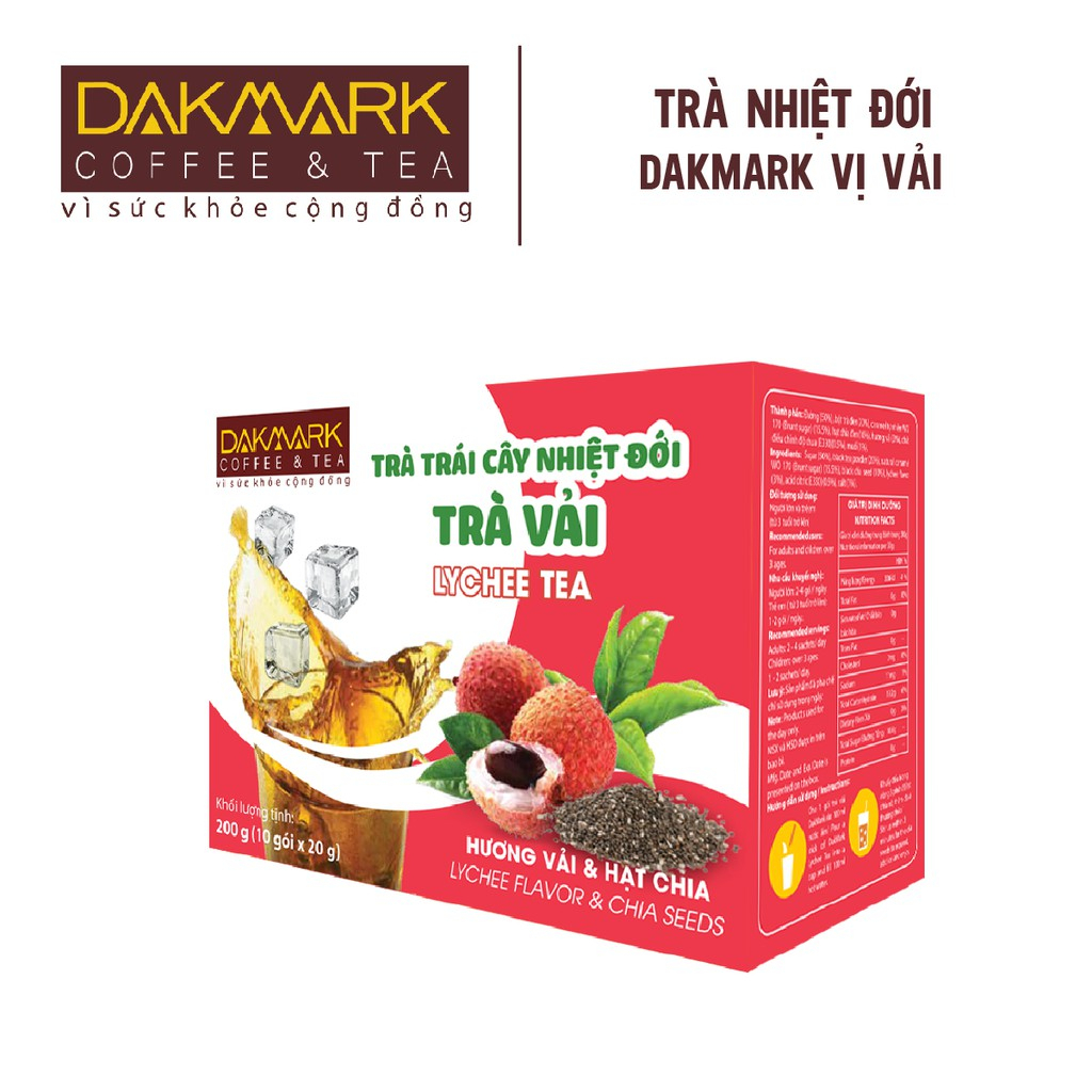 Tropical Fruit Tea DakMark- Litchi Flavor (10 Packs x 20g) | Shopee ...