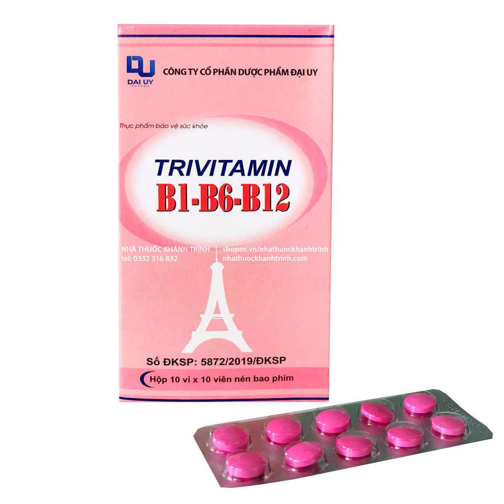 (Box Of 100 Tablets) Vitamin 3B - Trivitamin B1-B6-B12 - Relieves Nerve ...