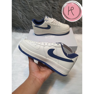 Air force ones sale navy blue and white