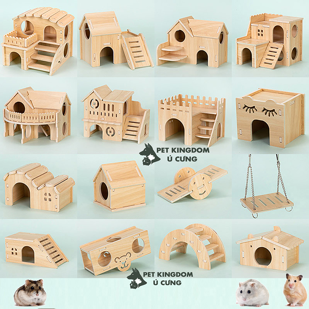 Wooden hamster sleeping house with many shapes for hamsters | Shopee ... - Types Of Hamster Hideaways For Hamsters Sleep