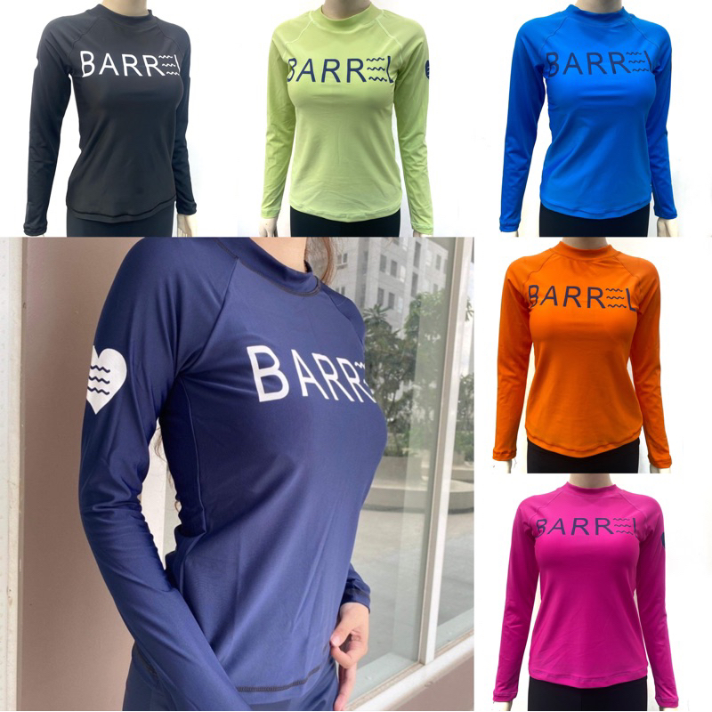 Women's High Quality Long Sleeve Sunscreen Swimsuit (Barrel Single Top ...