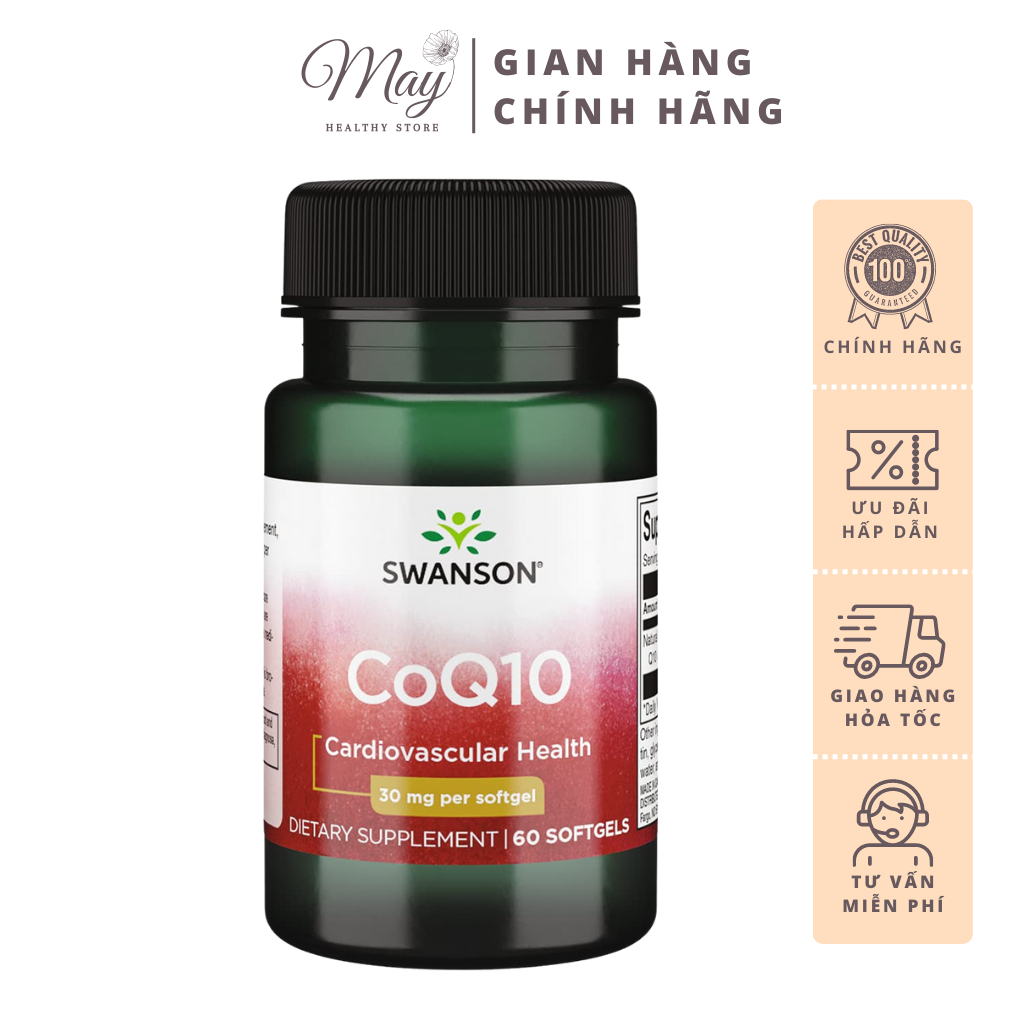Swanson CoQ10 Oral Tablet 30mg Support Heart Health (60 Tablets / Bottle) Shopee Singapore
