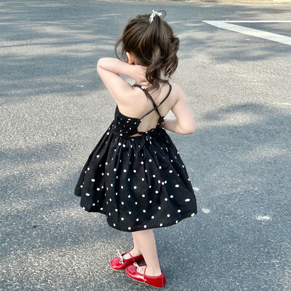 Robe Fille Ado Taille L - Noire Avec Bretelle Blanche, Occasion Très Bon état