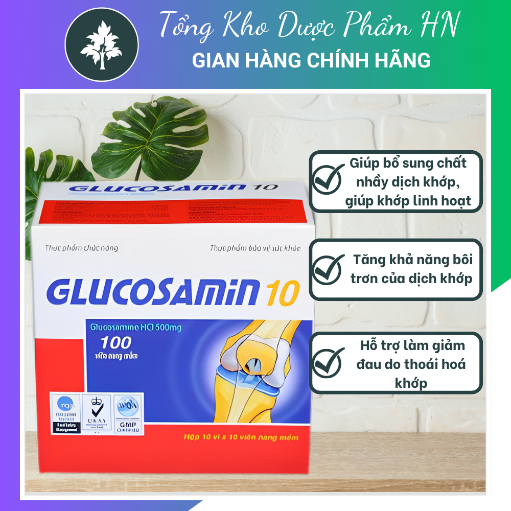 Glucosamin 10 Oral Tablets Supplement Mucus, Lubricate Joint Fluid