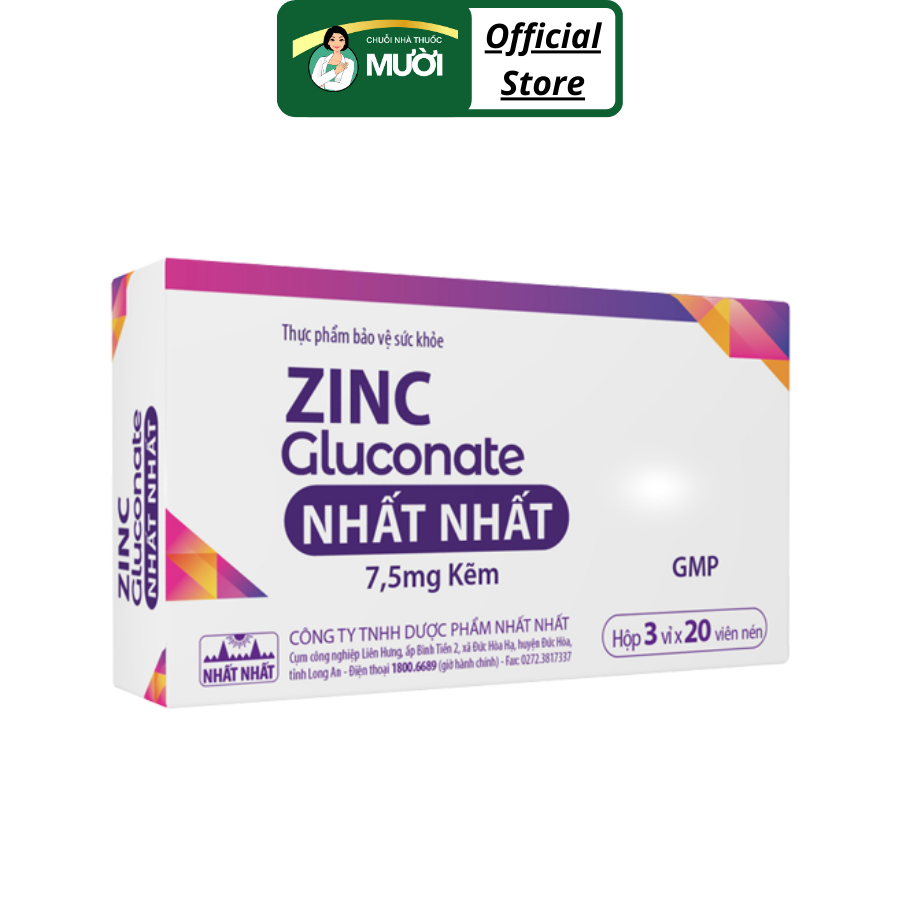 Zinc Gluconate Oral Tablet Best ZinC Supplement, Increase Resistance, Enhance Metabolism Box