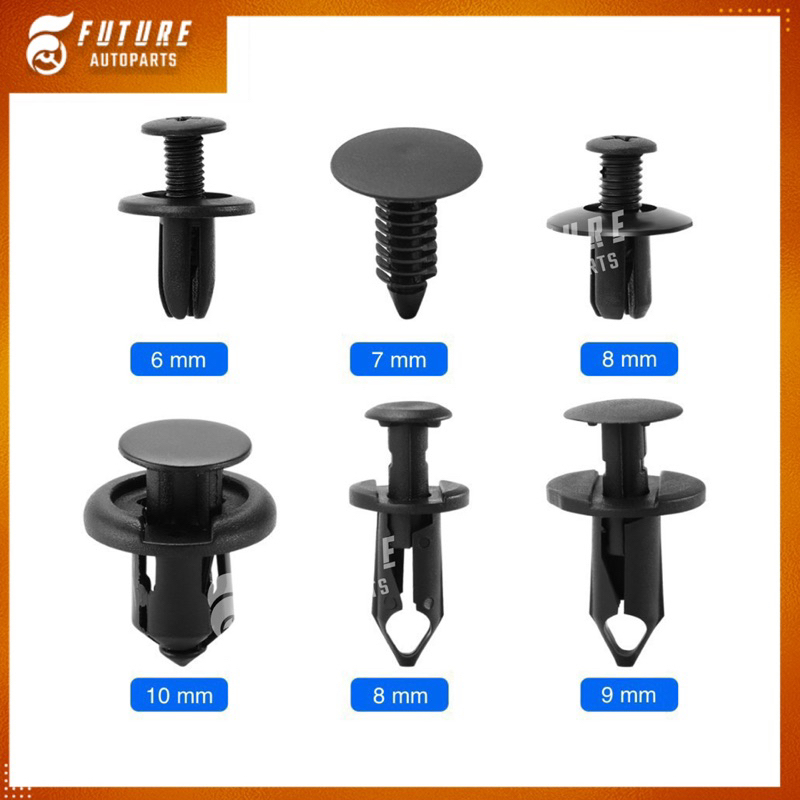 Package of 60 plastic latches sized 6mm, 7mm, 8mm, 9mm, 10mm to fit ...