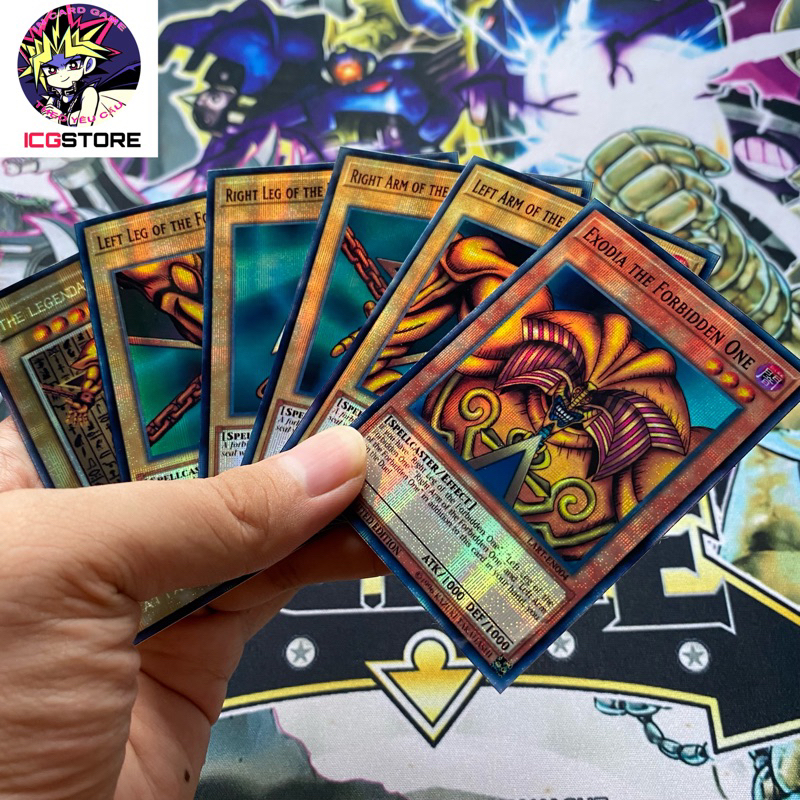 YugiOh! Card Set of 6 God of Power Exodia - Secret Rare - Free card  preservation cover. Yugioh Card Sleeve | Shopee Singapore