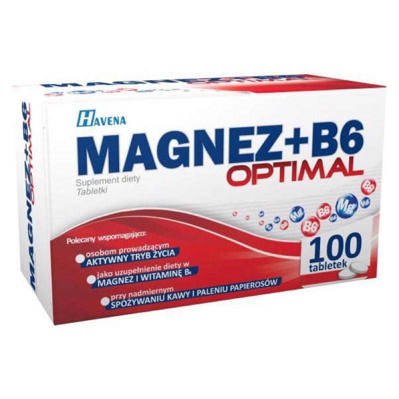 (Genuine) Magnez + B6 OPTIMAL HAVENA - VITAMIN B6 And Magnesium ...