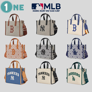 MLB Korea Basic Big Logo Canvas Bucket Bag NY Yankees Black