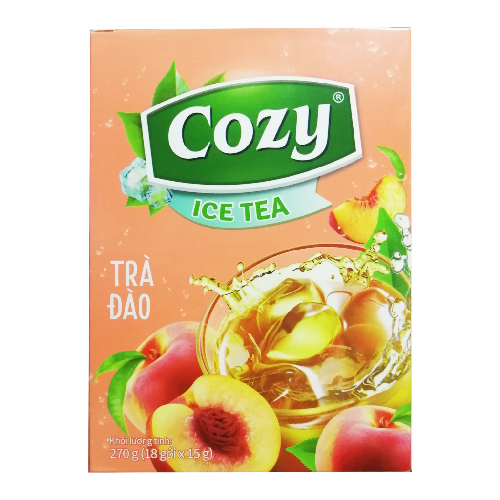 Cozy Ice Tea Peach Flavor Tea 270g Box (18 Packs x 15g) Shopee Singapore