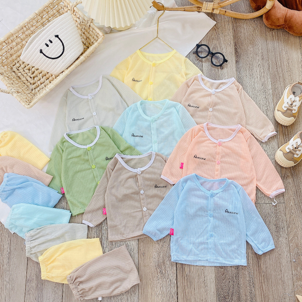 Combo of long-sleeved sets for newborn babies 3-13kg, thin and