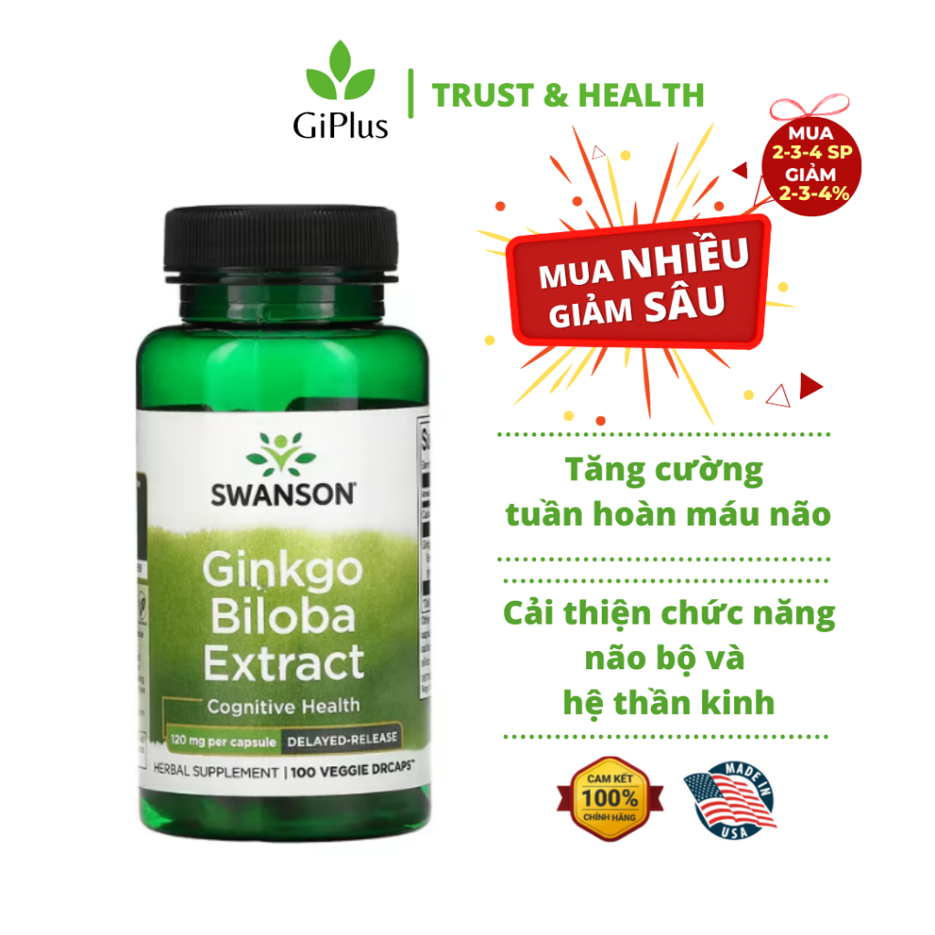 Swanson Ginkgo Biloba Extract 120mg Oral Tablets Support To Improve