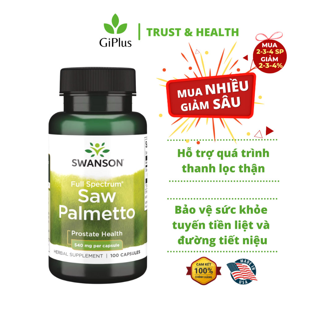 Swanson Full Spectrum Saw Palmetto Oral Tablet 540mg Support Healthy