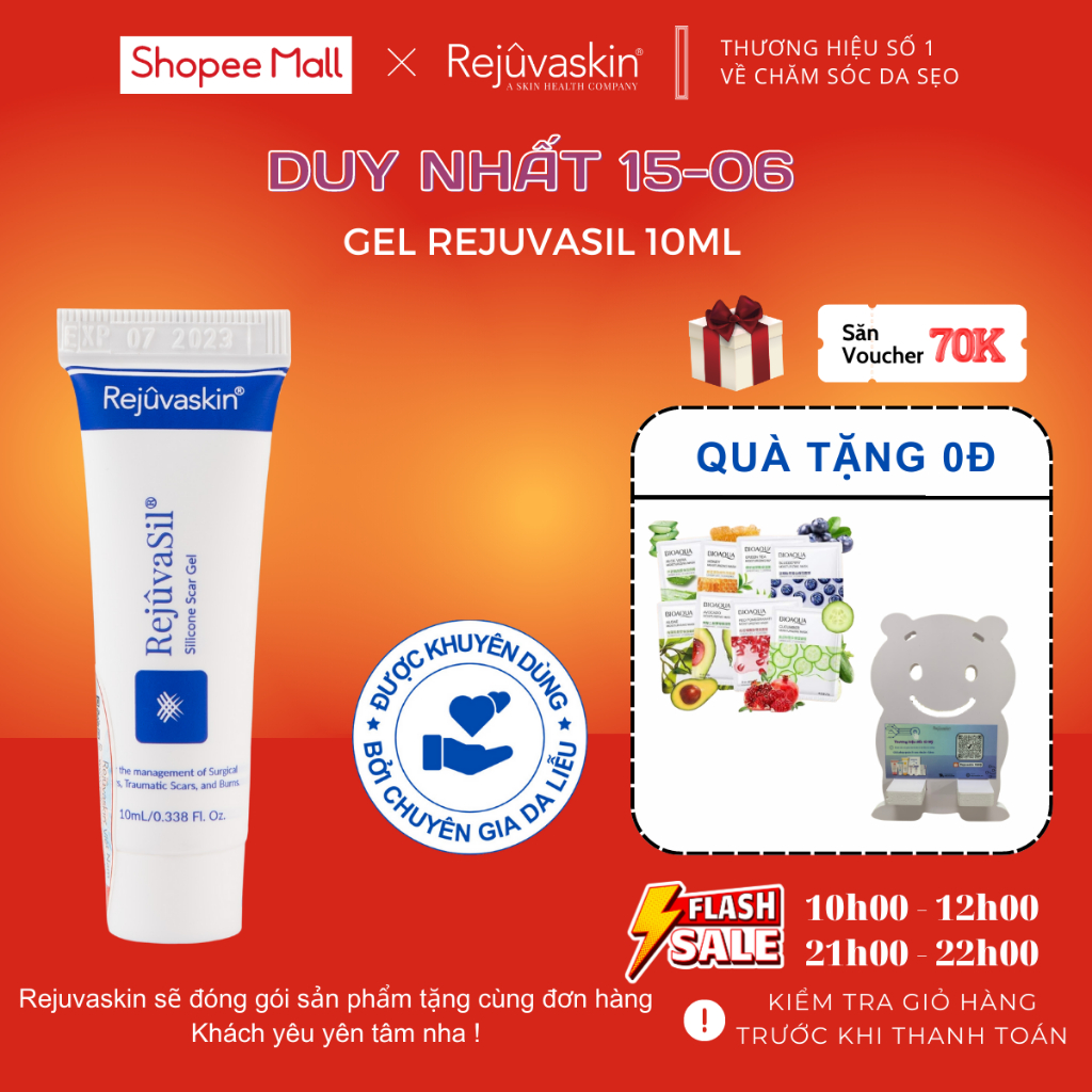 Rejuvasil Gel Scarring Cream, Keloids, Hypertrophic Scars Rejuvasil