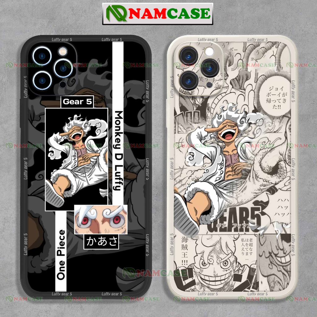 Iphone anime one piece luffy gear Square Edge Pirate Island  Case For ip 6s /X /XS 11 /12 /13 /14 Pro Plus Max