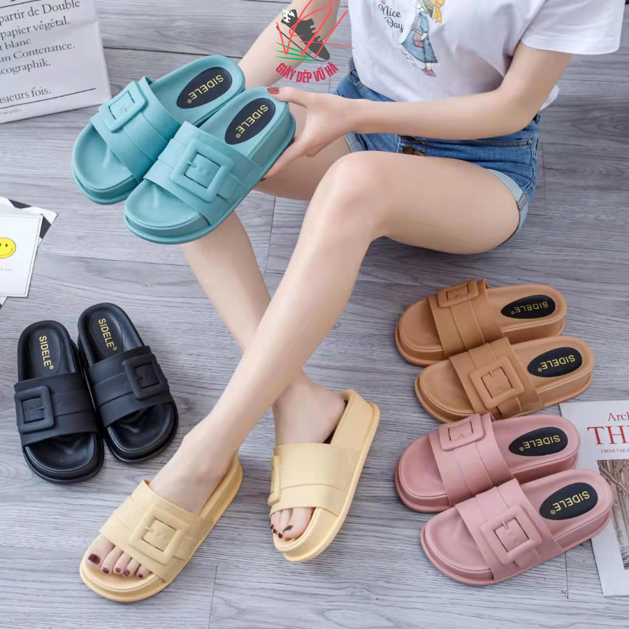 Hottrend Square Lock Stacked Sole Flip Flops MSP810KHOA Shopee Singapore