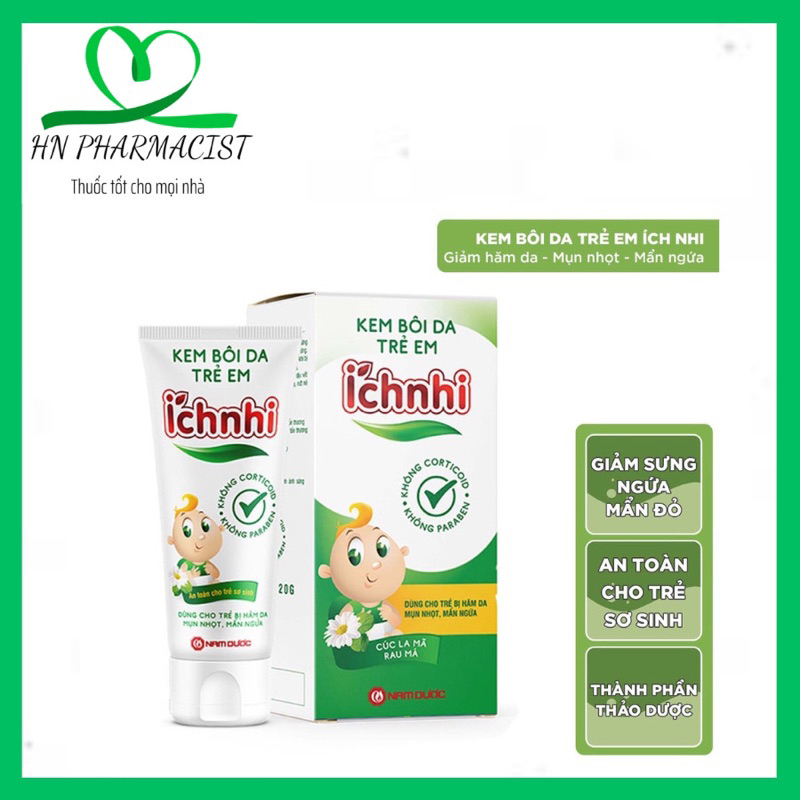 Ich Nhi Baby Skin Cream 20g Helps Reduce Rashes, Redness, Swelling, For