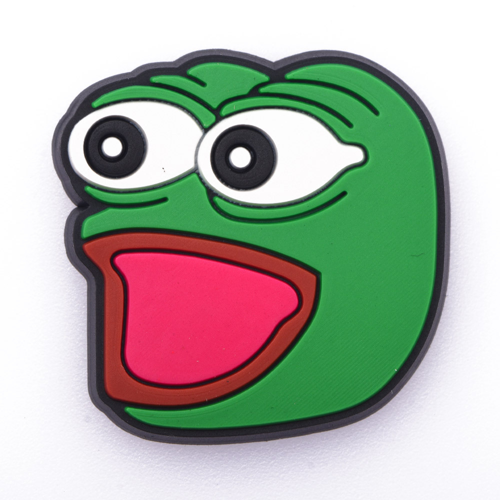 Super cool Pepe sad frog shaped DIY slipper decorative pin and badge  accessory | Shopee Singapore