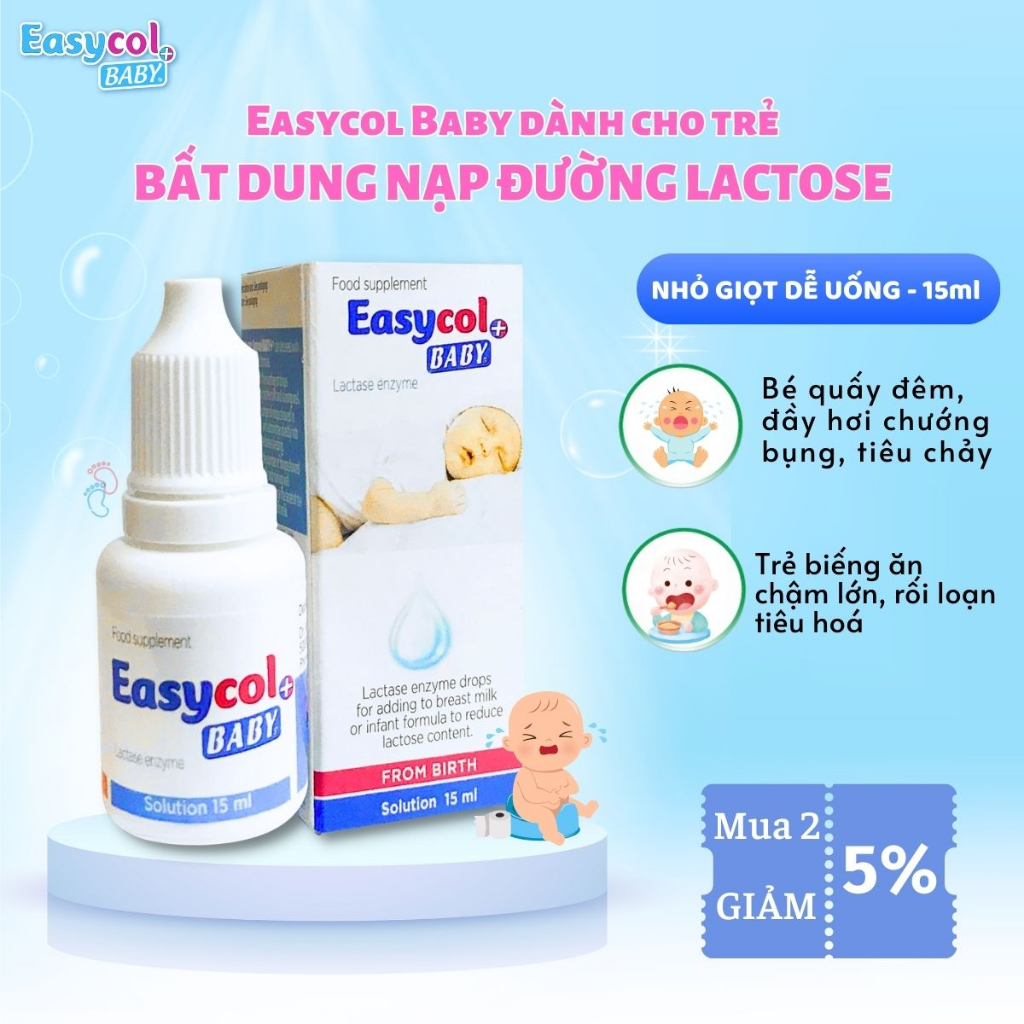 Enzyme Lactase Easycol Baby Prevents Diarrhea, Vomiting, Poor
