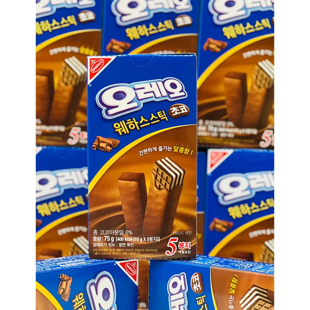 Oreo chocolate nabisco Korean Sponge Cake (Box Of 5 Bars x15g) Shopee