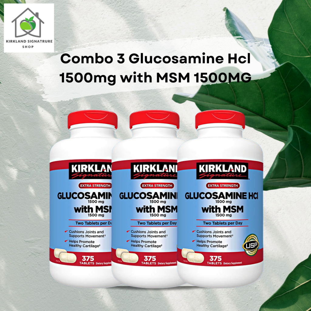 Combo 3 bottles of bone and joint support Glucosamin HCL 1500mg With