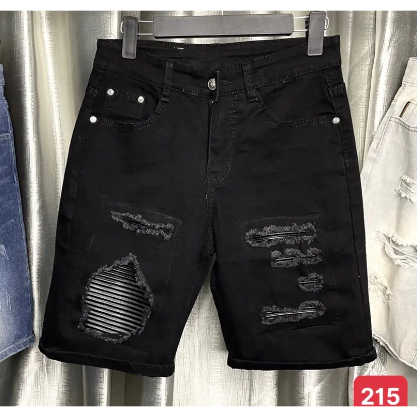 Men's Jeans Shorts With Simple Plain White Models, Beautiful Fabrics
