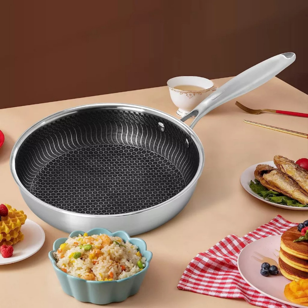 NonStick Frying Pan 5 Layers Of Steel Can Boil All Types Of