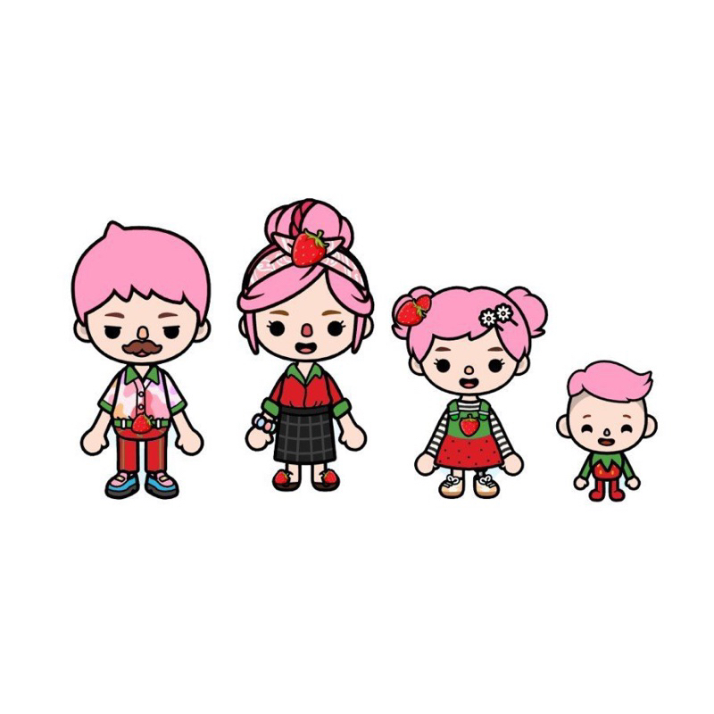 Self-cut Tocaboca Paper Doll Family (Updating..) - Toca life world ...