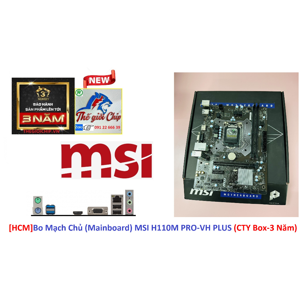 [HCM] Motherboard (Mainboard) MSI H110M PROVH PLUS (Box3 Years