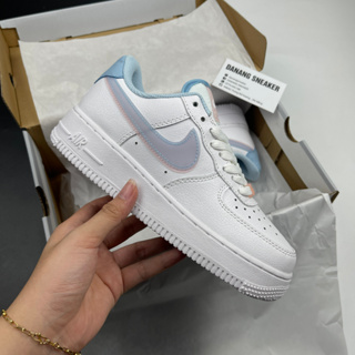 Air force 1 hot sale with blue swoosh