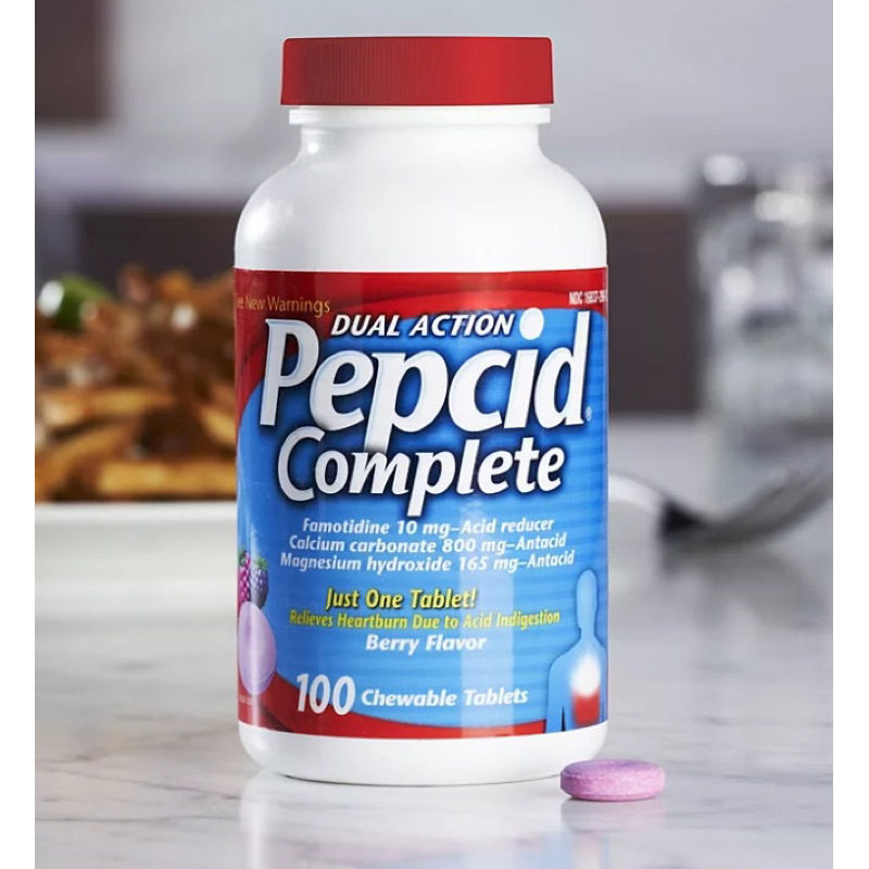 Dual Action Pepcid Complete Chewable Lozenge Relieves Stomach Pain