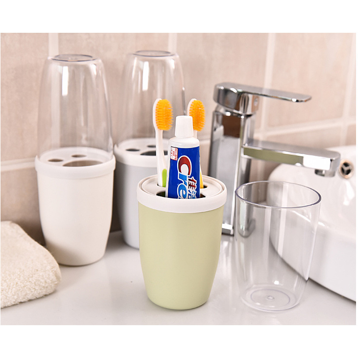 Toothbrush and Paste Container with Convenient Plastic Cup (Select ...