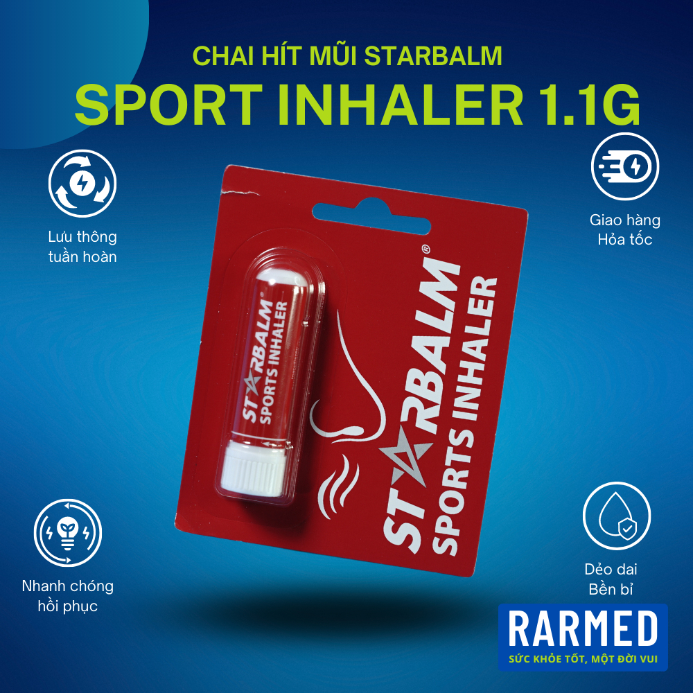 OXY Starbalm Sport Inhaler 1.1g respiratory decongestant bottle is ...